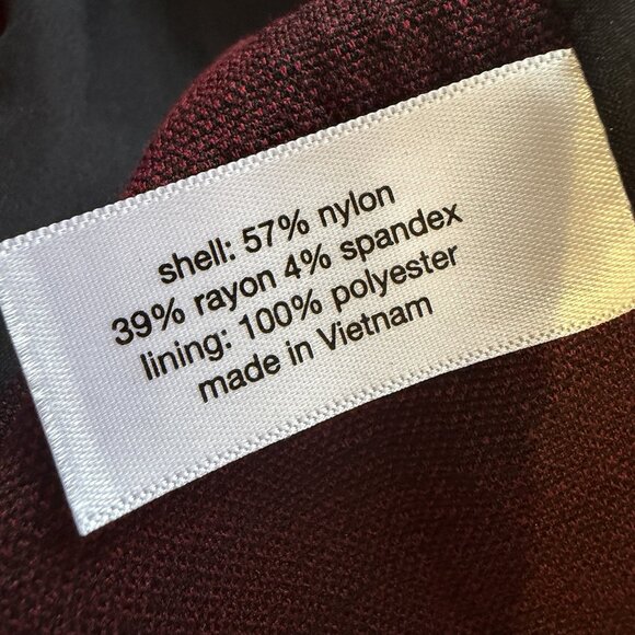 Lane Bryant Ponte Knit Blazer Jacket 20W Burgundy Plaid One Button Office 2024 - Picture 7 of 10